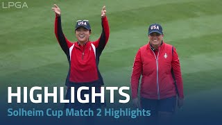 Solheim Cup 2024  Match 2 Highlights [upl. by Natelson]