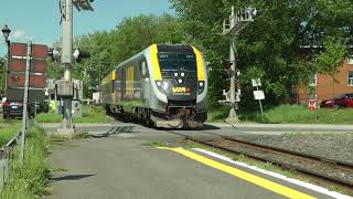 VIA Train 37 Westbound Drummondville VIA Station Stop May 23 2024 [upl. by How]