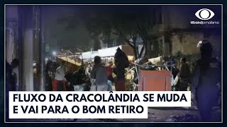 Cracolândia muda mais uma vez de lugar em São Paulo  Jornal da Band [upl. by Nallac]