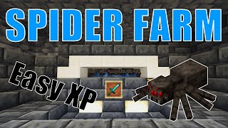 Minecraft Spider Farm Easy  Spider Spawner XP String Farm  Java amp Bedrock [upl. by Nicolau432]