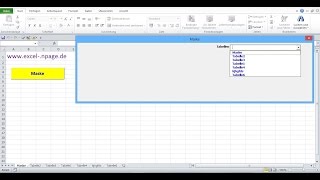 3Datenbankprogramm in Excel VBA selber erstellen Kombinationsfeld mit aktueller Tabellen Liste [upl. by Gall958]