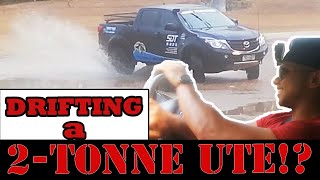 DRIFTING a Mazda BT50  BULLSHIFT CAR REVIEWS [upl. by Yereffej965]