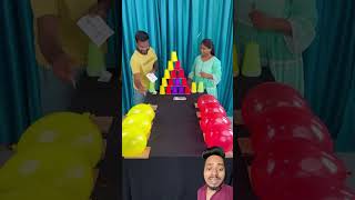 Brother Sister Glass Game😍shorts challenge games balloonpoppingchallenge explore foryou [upl. by Erehs]