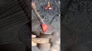 Blacksmith cheni making metalwork tools axe blacksmithing forged handmade handforged knife [upl. by Garrity377]