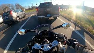 Motorcycle ASMR 2023 CFMOTO 450SS IXIL Exhaust Pure Sound  Another Cold Cruise [upl. by Ettegdirb]