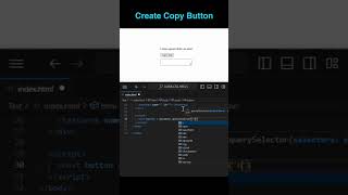 Create a Copy Button in Html and JavaScript [upl. by Hukill788]