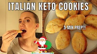 KETO RICCIARELLI ITALIAN CHRISTMAS COOKIE LESS THAN 2GR OF CARBS Ready in 5 min [upl. by Anyahc794]