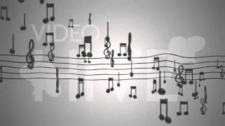 Classic Music Notes Loop background animation full hd [upl. by Larentia83]