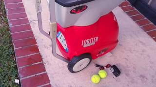 Lobster Elite Grand V Portable Tennis Ball Machine [upl. by Larochelle]