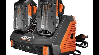 RIDGID 18V Dual Battery Charger [upl. by Rehpotisrhc975]