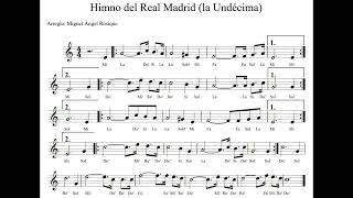 Himno del Real Madrid la Undécima para flauta [upl. by Hey]