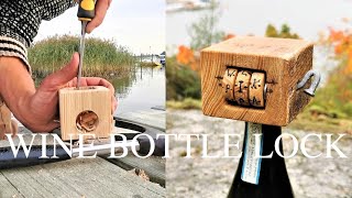 Woodwork gift Wine Bottle Lock puzzle [upl. by Akimad468]