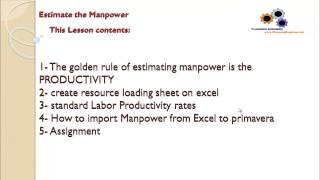 Estimate the Manpower and create Manpower loading sheet [upl. by Jessica831]