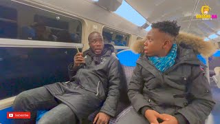 AKABENEZER AND KYEKYEKU FIGHTING INSIDE TRAIN FOR SHOUTING ON PHONE WITH HIS FAMILY😂😂PARIS BORGAS🇫🇷 [upl. by Theo]