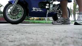 49cc pocket bike x8 demo [upl. by Nosnorb268]