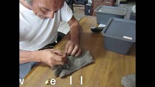 皮手袋の修理 leather glove repair [upl. by Kcerb]