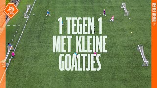 𝟏 🆚 𝟏 met kleine goaltjes ⚡ I OEFENSTOF ⚽ [upl. by Aneed]