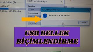 USB Flash Bellek Biçimlendirme  Formatlama [upl. by Kcirdec]