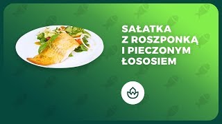 SAŁATKA Z ROSZPONKĄ I PIECZONYM ŁOSOSIEM  Gotuj z Naturhouse [upl. by Hamlet]