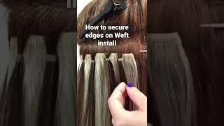 How to secure your edges on beaded Weft extensions install Watch the full video for detail [upl. by Eendys]