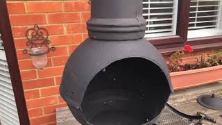 Chimenea with BBQ Grill Great for any Garden Made by Gardeco and from garden4less [upl. by Nils]