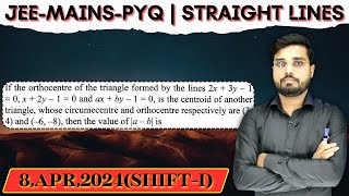 If the orthocentre of the triangle formed by the lines 2x3y10 x2y1 0 and ax  by  1  0 [upl. by Phelan]