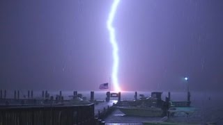 VERY close lightning strike video [upl. by Yablon]