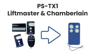 Hvordan programmere fjernkontroll PSTX1 mot Liftmaster og Chamberlain 43392 MHz [upl. by Yllime961]