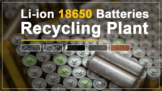 Li ion 18650 Lithium Battery Recycling Plant Pyrolysis Process [upl. by Bevus]