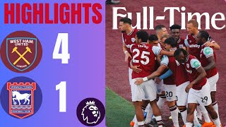 West Ham vs Ipswich 4  1 Extended Highlights  Premier League 202425 [upl. by Adniram]