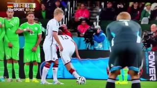 FAIL Thomas Muller free kick Germany vs Algeria [upl. by Tager]