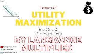 Utility Maximization by using Lagrange Multiplier Method  Utility Optimization [upl. by Ynot889]