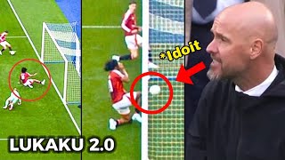 😭 Ten Hag reaction to Garnacho goal disallowed by Joshua Zirkzee  Man United vs Brighton [upl. by Akemehs]