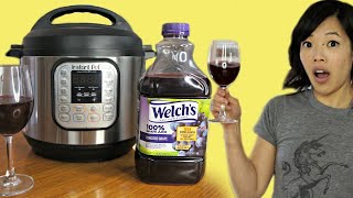 Instant Pot WINE  grape juice to wine  FERMENTED [upl. by Yrrak605]