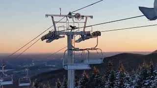 New Ski Lift Running into Sunset Doppelmayr UNIG [upl. by Atteuqram]