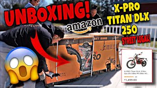 XPROTITAN DLX 250 DIRT BIKE STREET LEGAL  UNBOXING [upl. by Aicnilav]