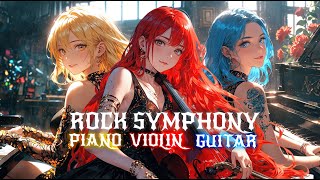 SYMPHONIC ROCK 3Hrs🔥 Piano🎹 Violin🎻 Guitar🎸blend Boost energy while Working  Gaming  Studying [upl. by Ahcsap]