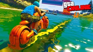 GTA 5 Online Гонки  Цунами Паркур на Неоновых байках [upl. by Einrae823]