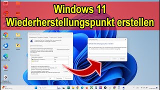 Windows 11 Wiederherstellungspunkt erstellen amp anzeigen  Anleitung [upl. by Macleod]