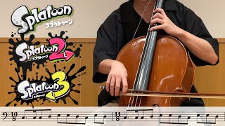 【作業用BGM】スプラトゥーン１～３  いろんなBGMをひたすらチェロで弾いてみた（全28曲）  Splatoon  楽譜付き【kuro】 [upl. by Crisey]