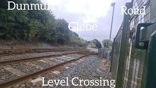 Dunmurry Glebe Road Level Crossing Belfast Monday August 15082022 [upl. by Ecinnej]