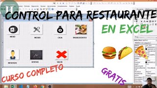 Control de Restaurante en Excel  Curso completo VBA  01 [upl. by Arama]