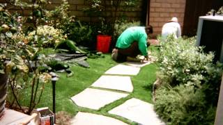 Artificial Grass Installation  Backyard  San Diego CA  11475 [upl. by Chloette]