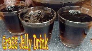 How To make Grass Jelly Drink  Black Gulaman Drink Recipe  Palamig [upl. by Noreh958]