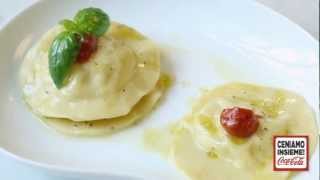 Ravioloni alle seppie e bufala [upl. by Granese]