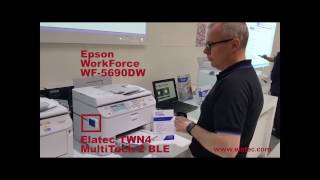 SmartPhone Bluetooth Authentication via Elatec App on EPSON printer [upl. by Bent186]