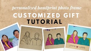 Personalized wooden handprint photo frame tutorialComment for ordersdetails [upl. by Rayford]