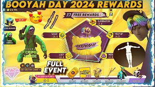 BOOYAH DAY 2024  BOOYAH DAY EVENT FREE REWARDS  FREE FIRE BOOYAH DAY 2024 INTERFACE SPECIAL EVENT [upl. by Damle]