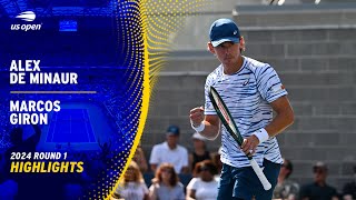 Alex de Minaur vs Marcos Giron Highlights  2024 US Open Round 1 [upl. by Jean-Claude]