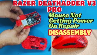 Mouse Scroll problem Repair  DeathAdder V3 Pro No power ON [upl. by Normak]